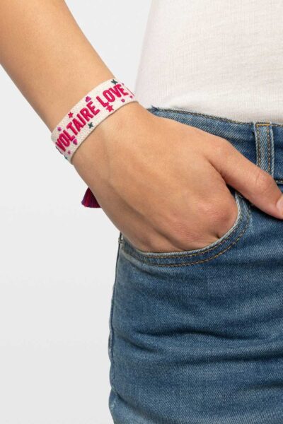 Zadig & Voltaire Zadig Love Woven Bracelet, Flash.
