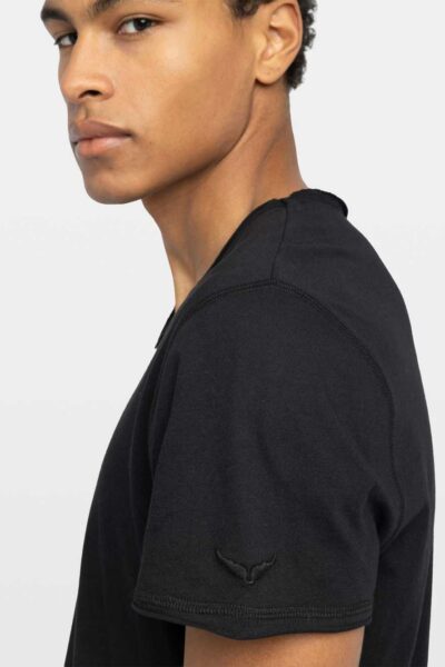 Zadig & Voltaire Monastir Henley T-shirt, Black.