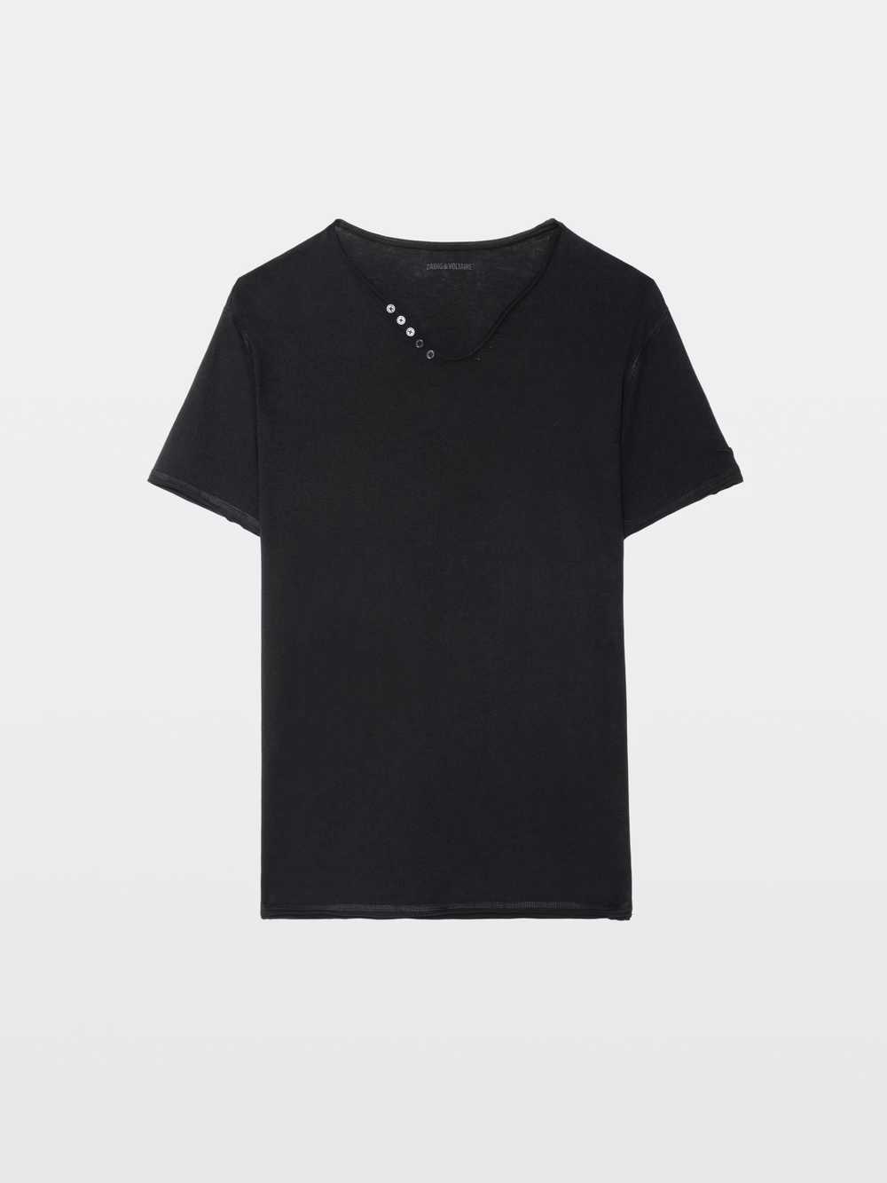 JMTN01642_BLACK_PACKSHOT_6970a8c3875fa.jpg Zadig & Voltaire Monastir Henley T-shirt, Black.