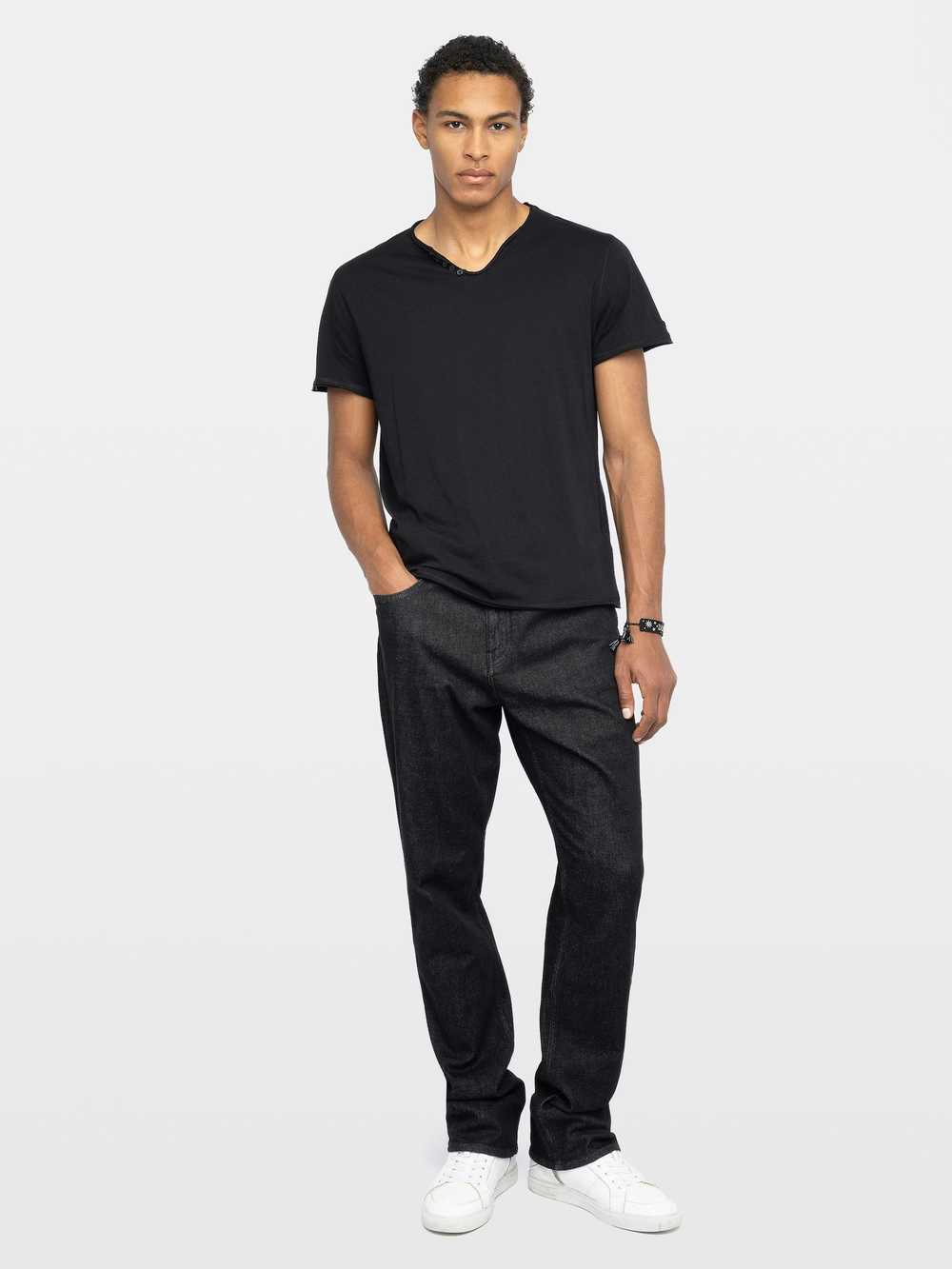 JMTN01642_BLACK_SHOOTING_6970a8a30e962.jpg Zadig & Voltaire Monastir Henley T-shirt, Black.