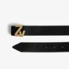 Zadig & Voltaire ZV Initiale La Belt, Noir.