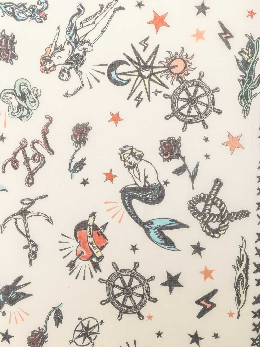 Zadig & Voltaire Kerry Tattoo Scarf, Flash.