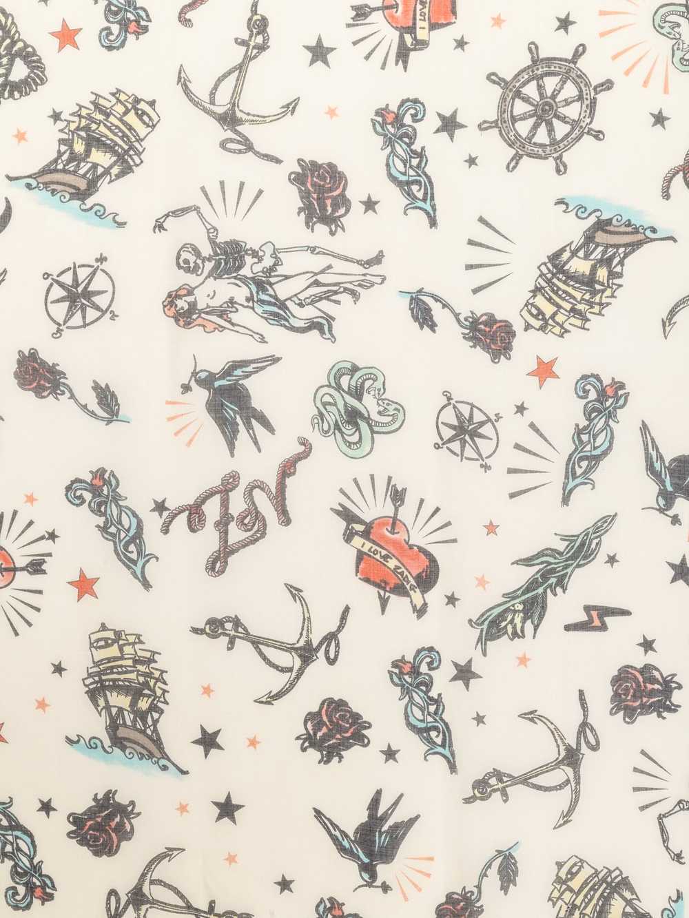 Zadig & Voltaire Kerry Tattoo Scarf, Flash.