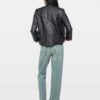 Zadig & Voltaire Veryn Creased Leather Blazer, Black.