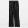 RWPA01106_BLACK_PACKSHOT_6965bc65bd7c0.jpg Zadig & Voltaire Pocha Crinkled Leather Trousers, Black.