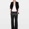 Zadig & Voltaire Pocha Crinkled Leather Trousers, Black.