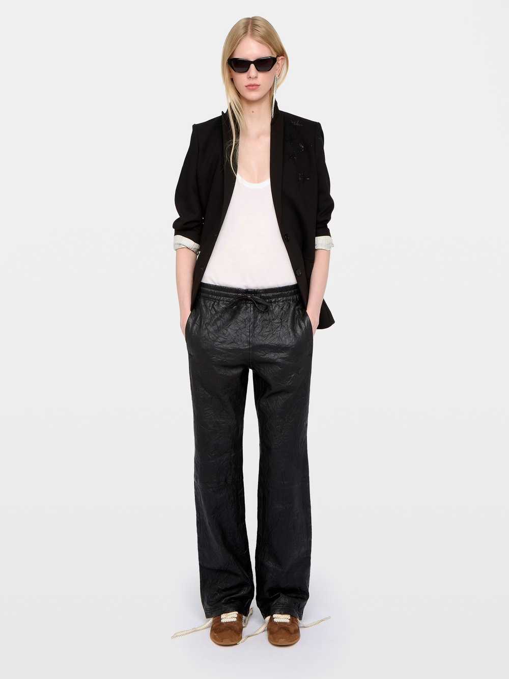 RWPA01106_BLACK_SHOOTING_6965bb489585b.jpg Zadig & Voltaire Pocha Crinkled Leather Trousers, Black.