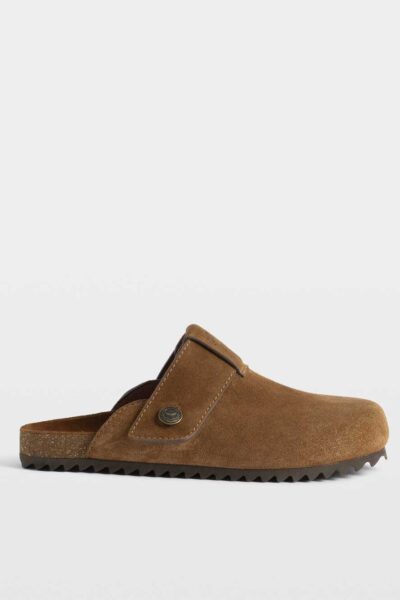 Zadig & Voltaire Santa Fe Suede Clogs, Cognac.