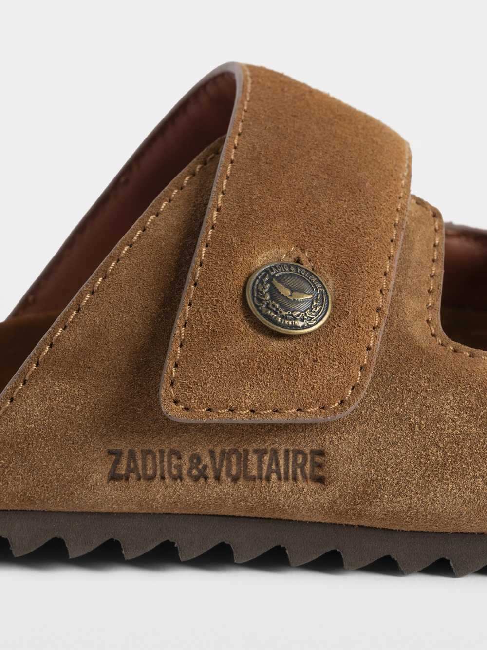 Zadig & Voltaire Santa Fe Suede Sandals, Cognac.