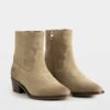 Zadig & Voltaire Tex Low Suede Ankle Boots, Sahara.