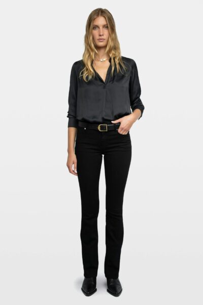 Zadig & Voltaire Tink Satin Shirt, Black.