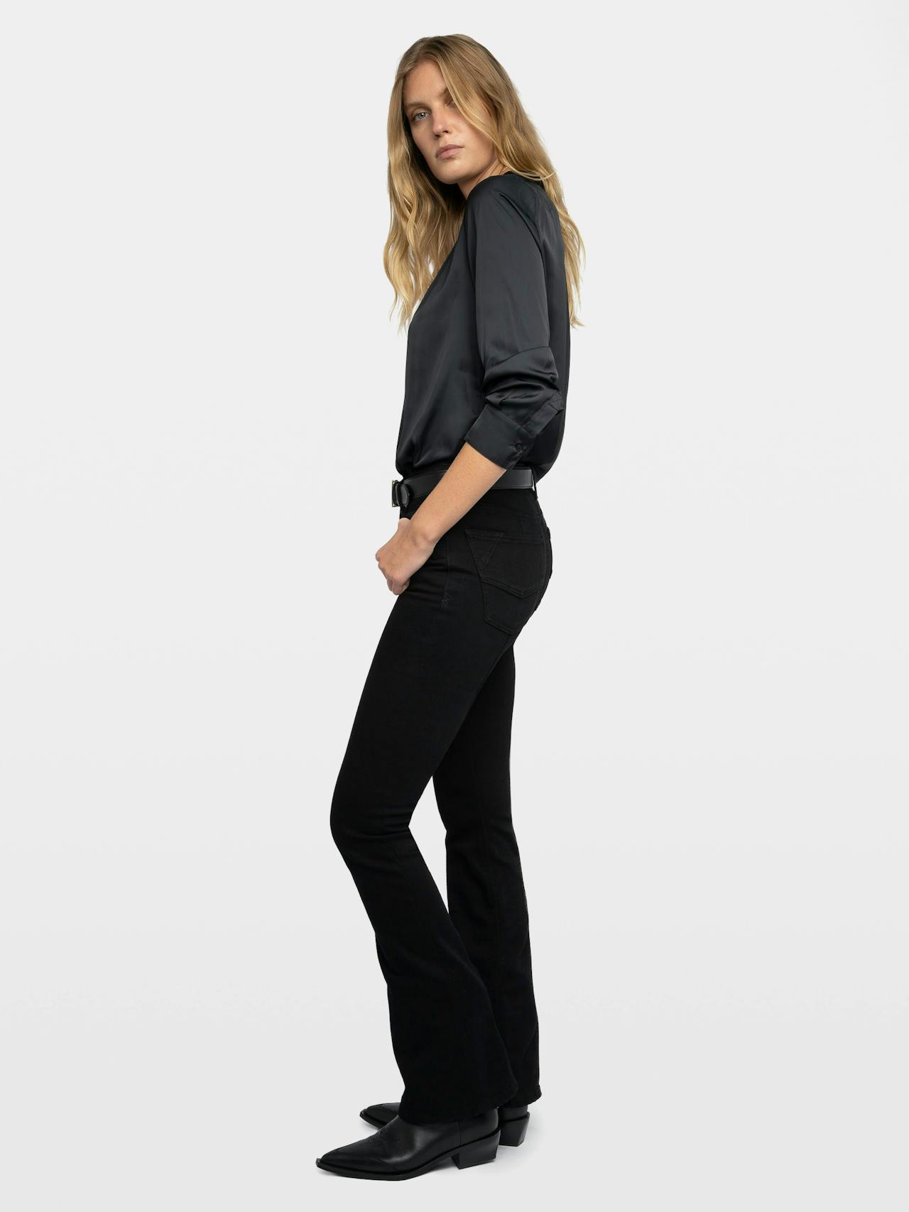 Zadig & Voltaire Tink Satin Shirt, Black.