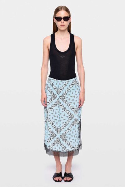 Zadig & Voltaire Jarvis Skirt, Bleu oxford.