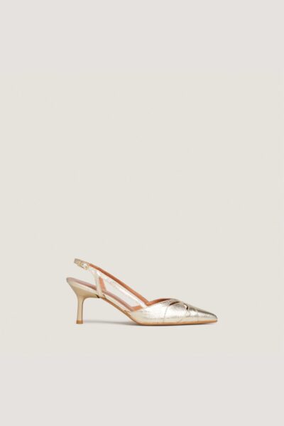 Jonak Damour Slingback Pumps, Platinum Metallic Textile