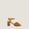 3800492-9 (2) Jonak Debacq Heeled Sandals, Camel Leather