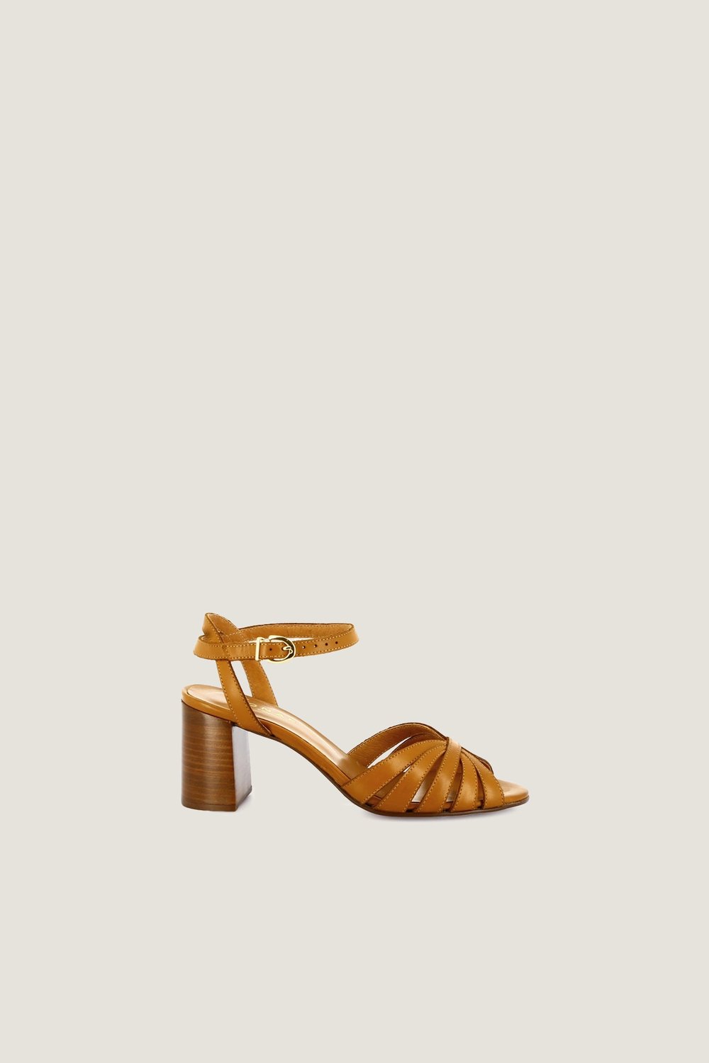 3800492-9 (2) Jonak Debacq Heeled Sandals, Camel Leather