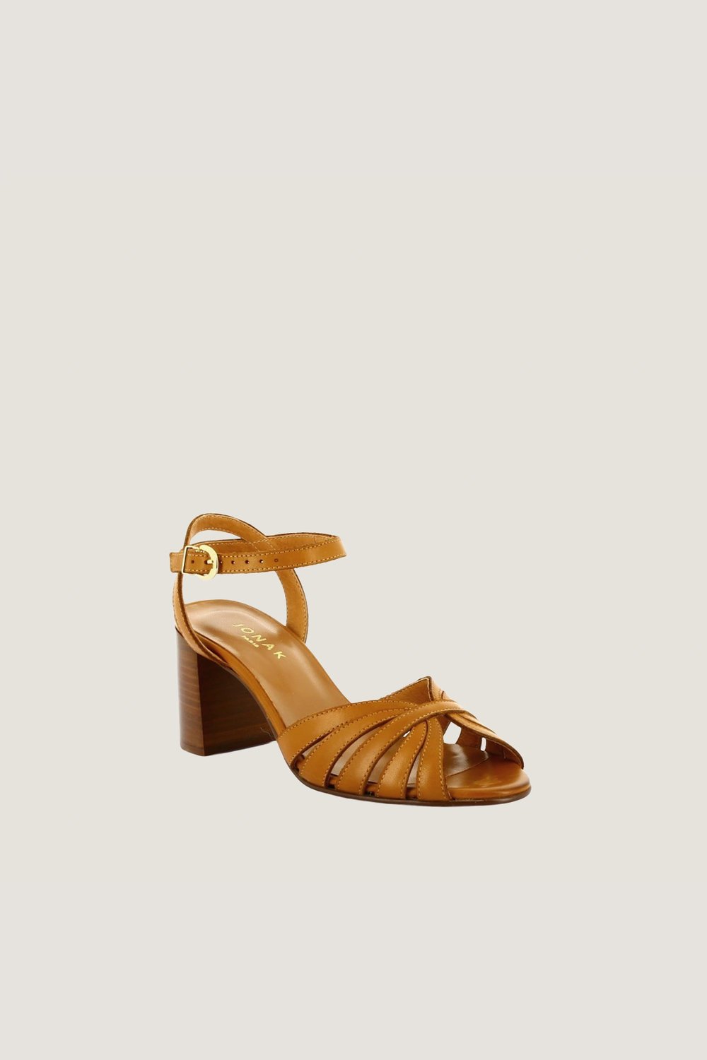 3800492-9 (3) Jonak Debacq Heeled Sandals, Camel Leather