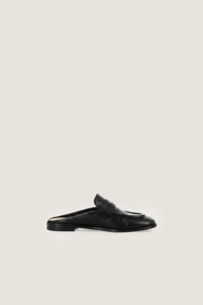 Jonak Deauville Leafers, Black Distressed Leather
