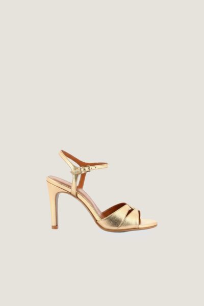Jonak Diwi Heeled Sandals, Gold Crackled Leather