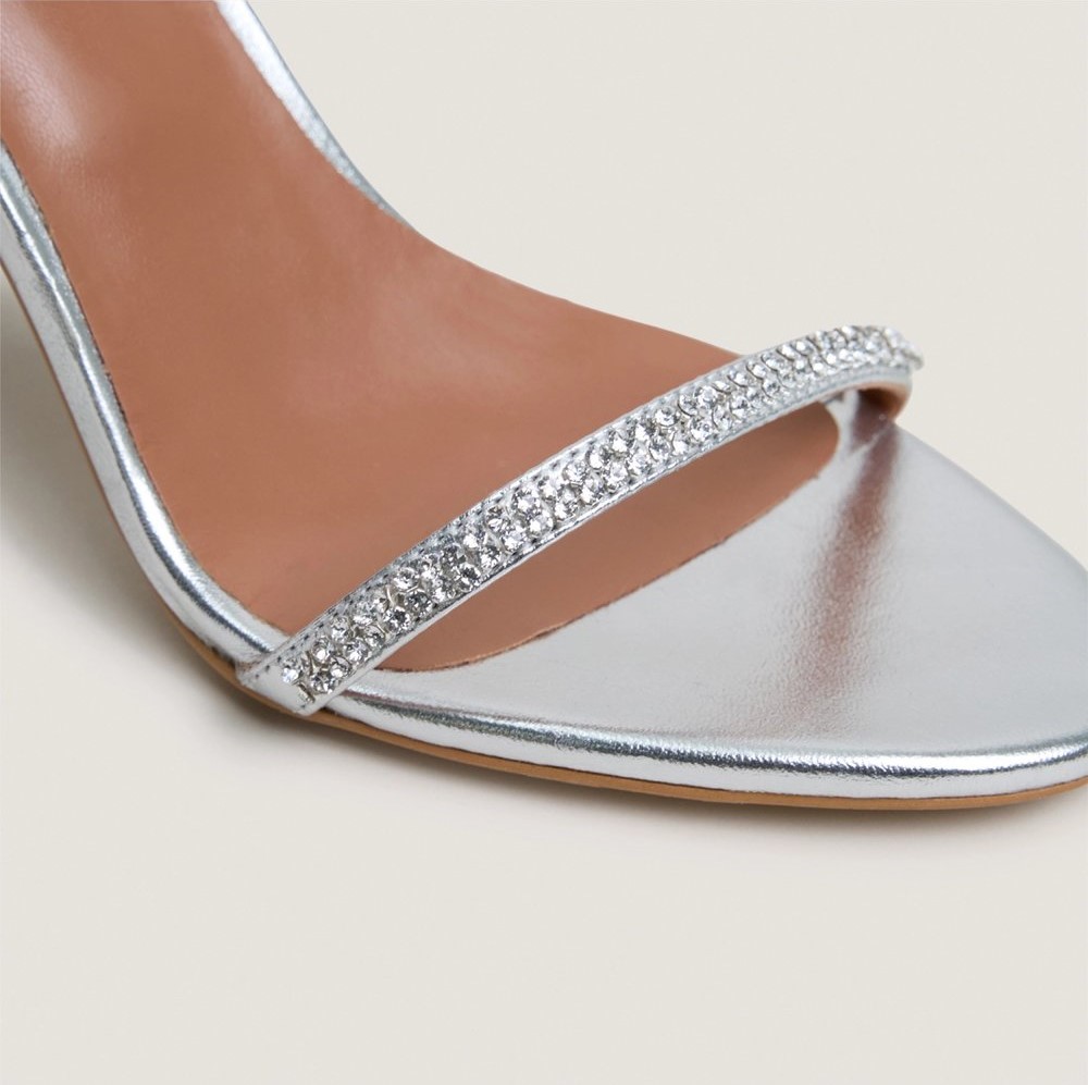 4000881-3 (2) Jonak Valliance Heeled Sandals, Silver Metallic Leather