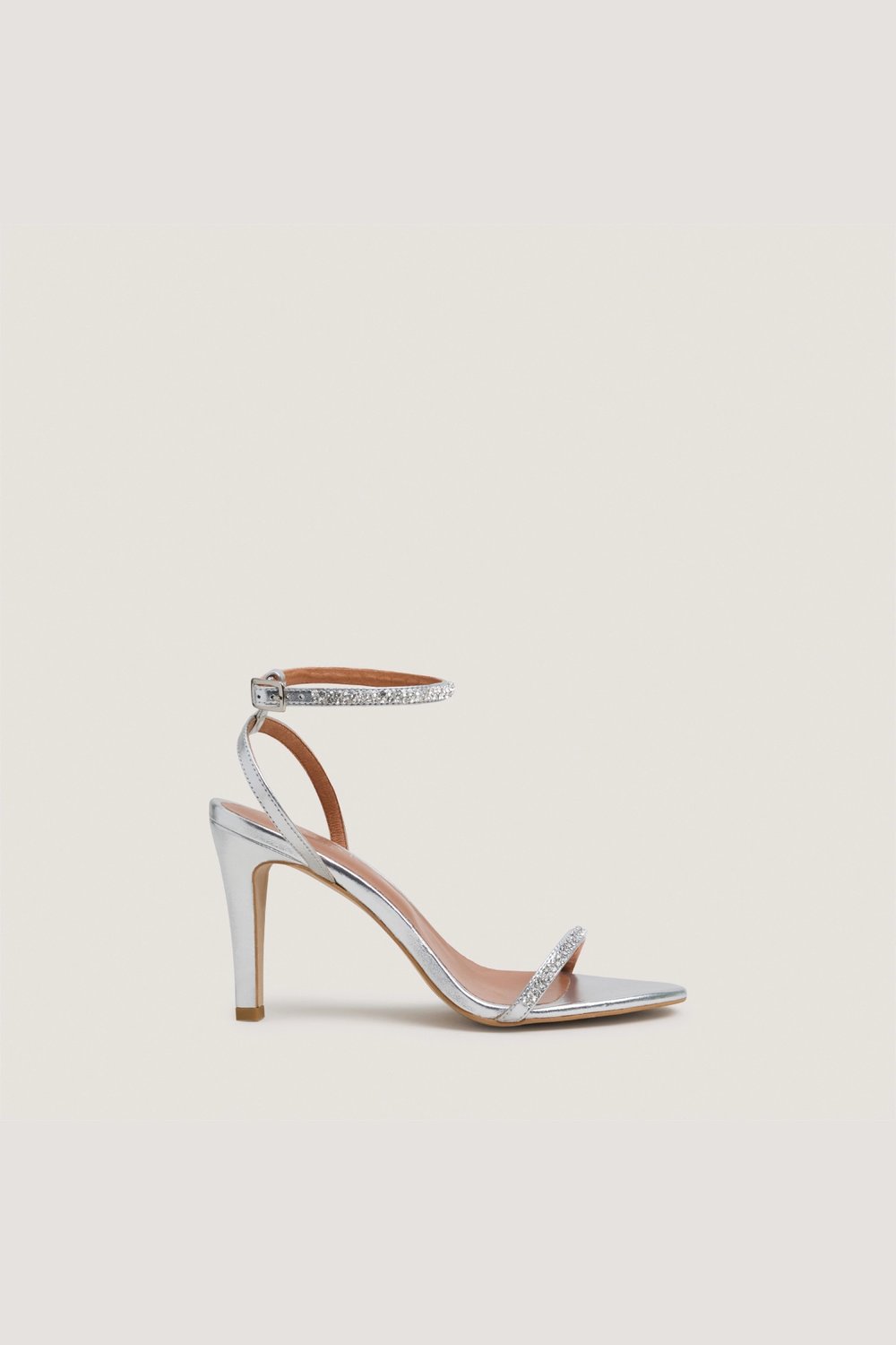 4000881-3 (3) Jonak Valliance Heeled Sandals, Silver Metallic Leather