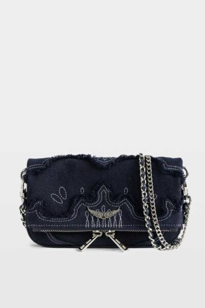 Zadig & Voltaire Rock Mini Clutch Denim
