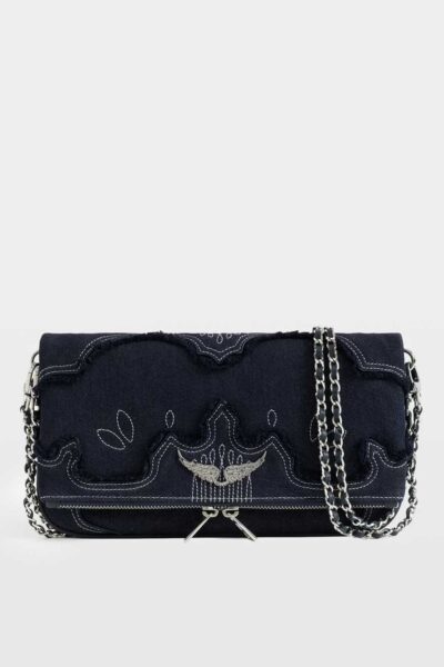 Zadig & Voltaire Rock Denim Clutch