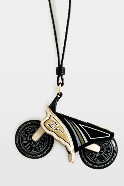 Zadig & Voltaire Motorider Keyring, Black.