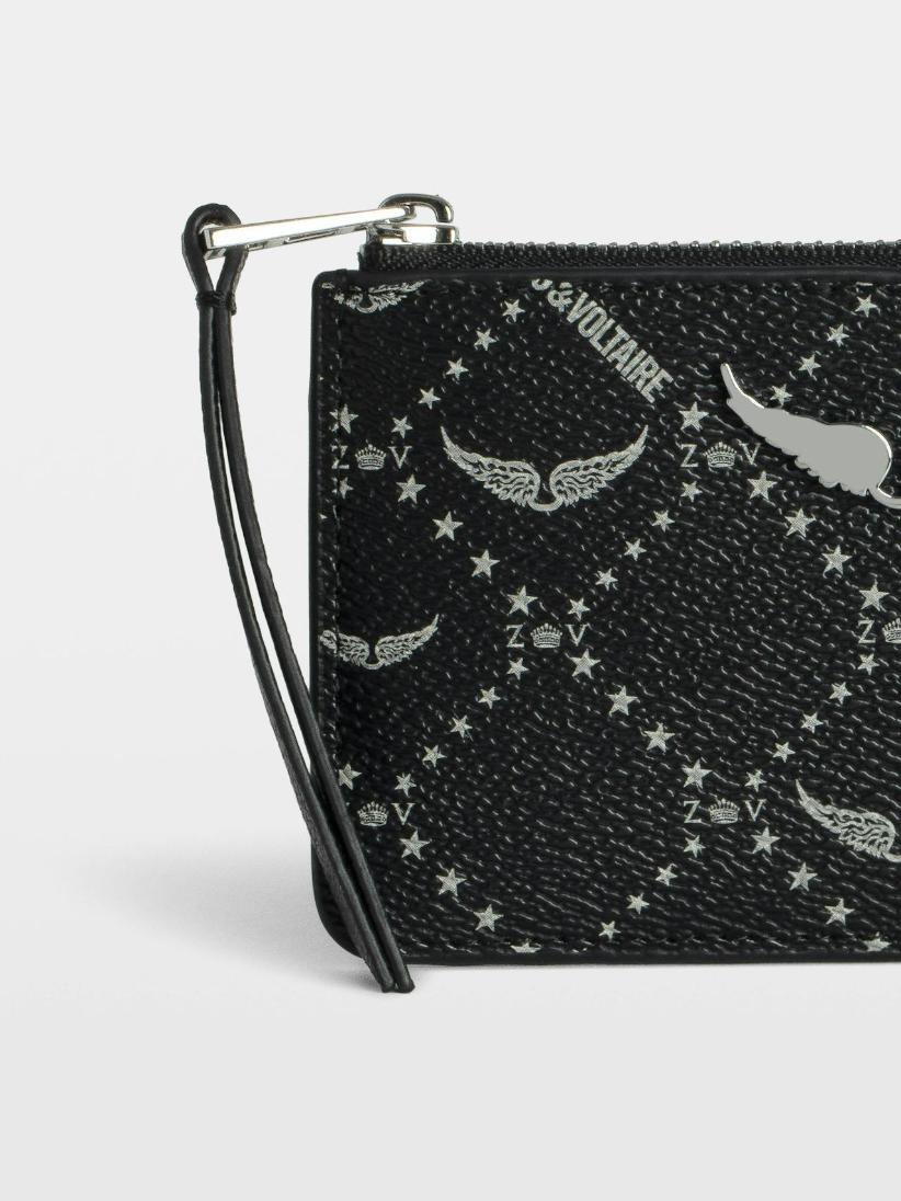 Zadig & Voltaire ZV Card Monogram, Black.
