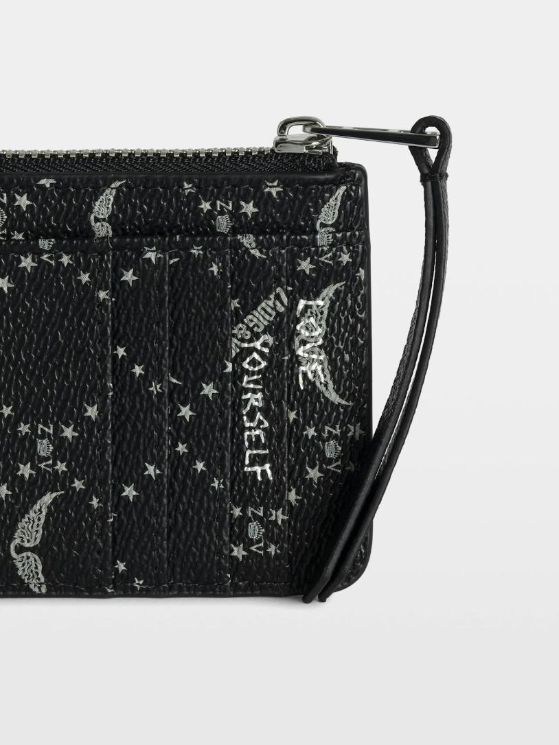 Zadig & Voltaire ZV Card Monogram, Black.