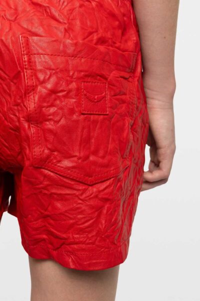 Alternative view of Zadig & Voltaire Pax Crinkled Leather Shorts
