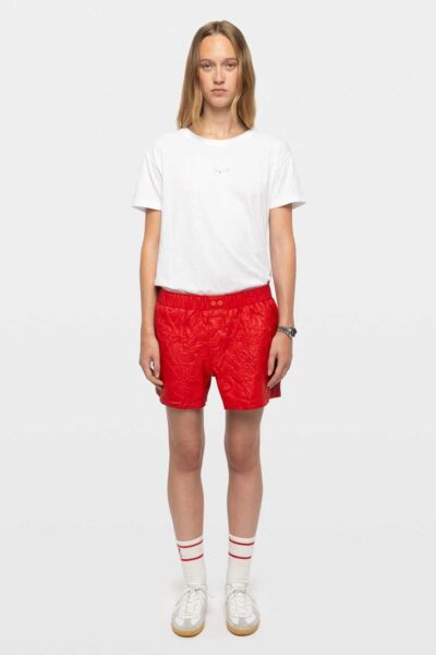 Zadig & Voltaire Pax Crinkled Leather Shorts