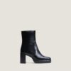 Jonak Boom Ankle Boots, Black Aged Leather