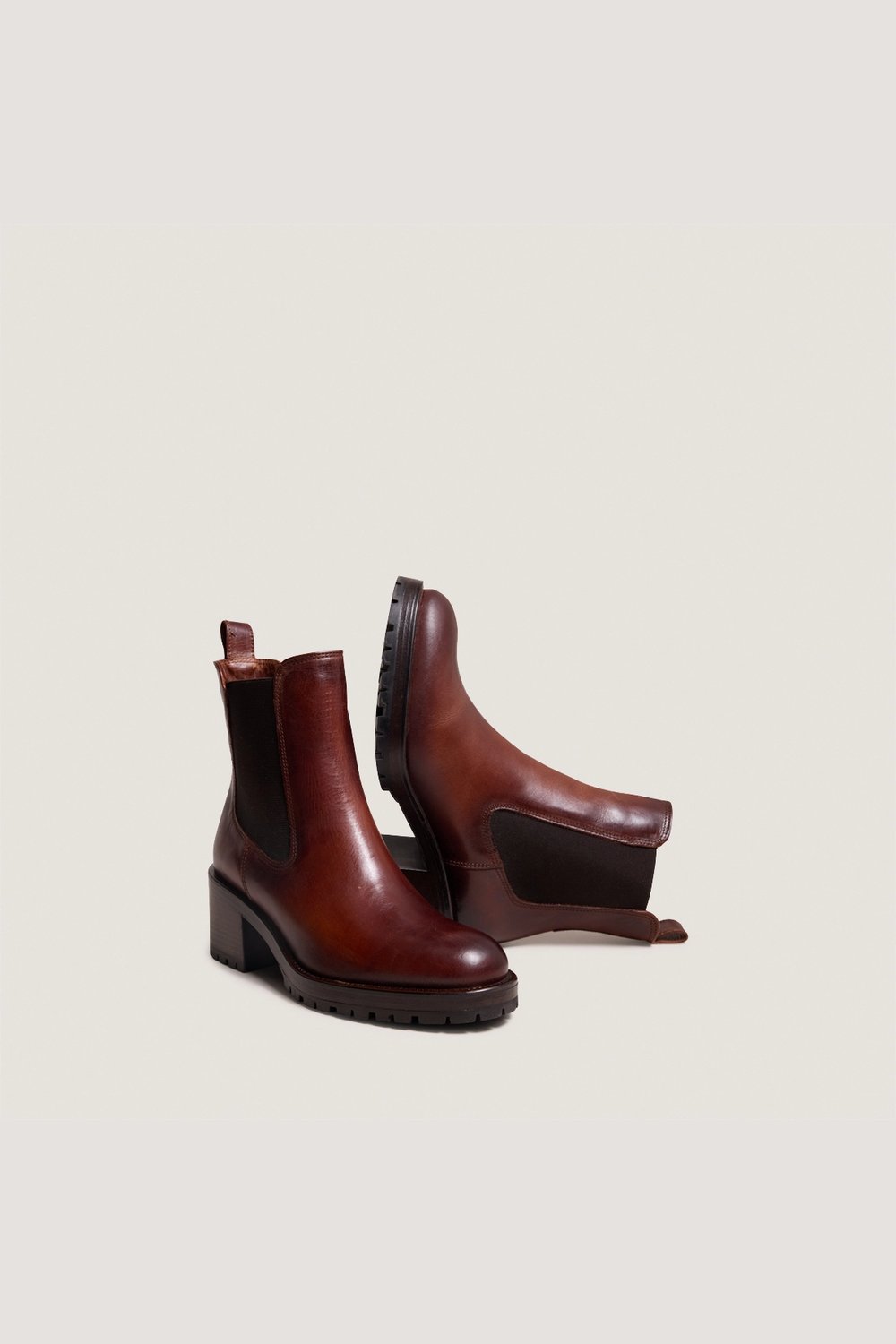 Jonak Cecile Boots, Cognac Patinated Leather