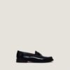 Jonak Audelya Loafers, Black Glazed Leather