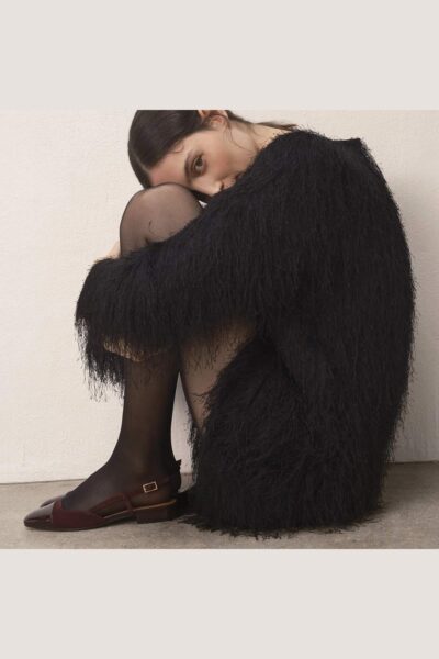 Alternative view of Jonak Dhapou Ballet Flats, Burgundy Patent Leather And Velvet