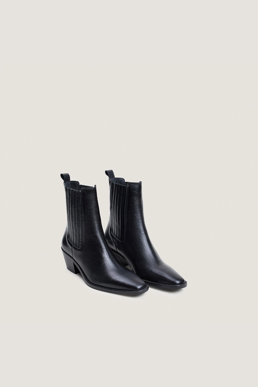 4100058-26_2.jpg Jonak Birman Ankle Boots, Black Grained Leather