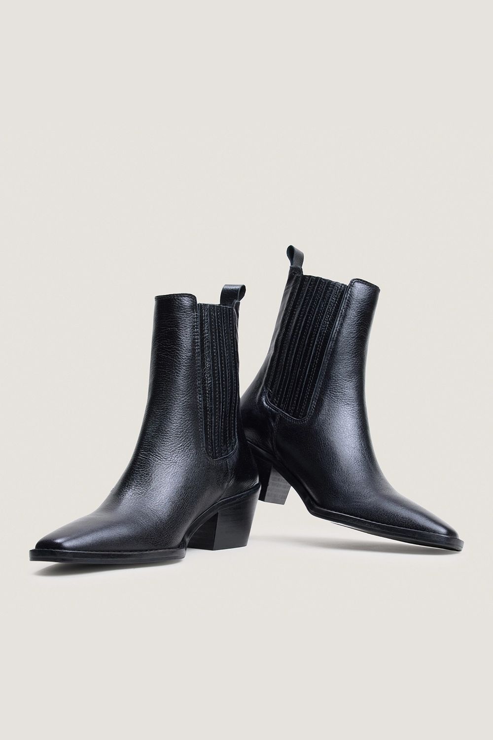 4100058-26_4.jpg Jonak Birman Ankle Boots, Black Grained Leather