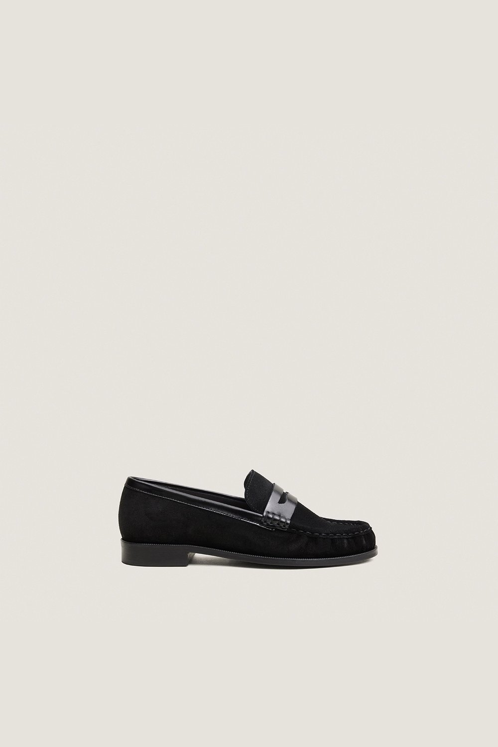 Jonak Delice Loafers, Black Suede And Leather