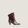 Jonak Pampa Ankle Boots, Brown Suede And Brown Leather
