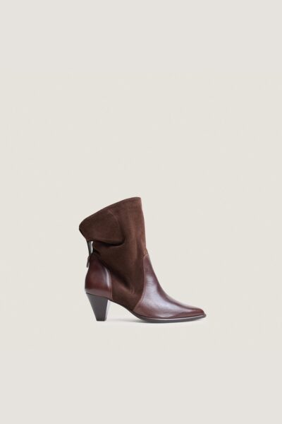 Jonak Pampa Ankle Boots, Brown Suede And Brown Leather