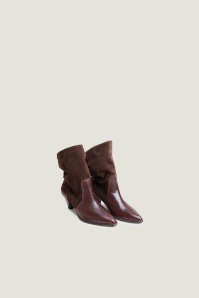 Alternative view of Jonak Pampa Ankle Boots, Brown Suede And Brown Leather