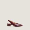 Jonak Vince Ballet Flats, burgundy Pleated Patent Leather