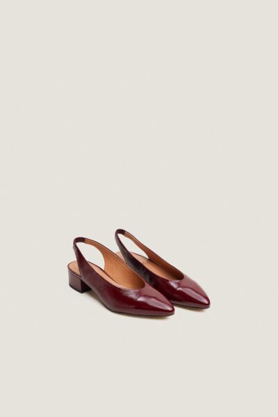 Alternative view of Jonak Vince Ballet Flats, burgundy Pleated Patent Leather