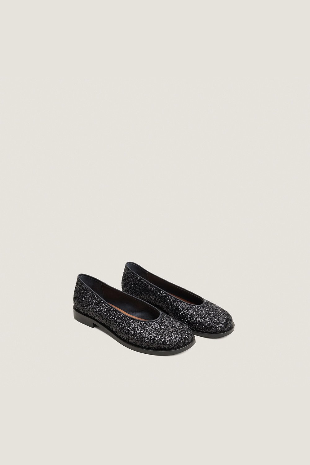Jonak Daurelia Ballet Flats, Black Glitter