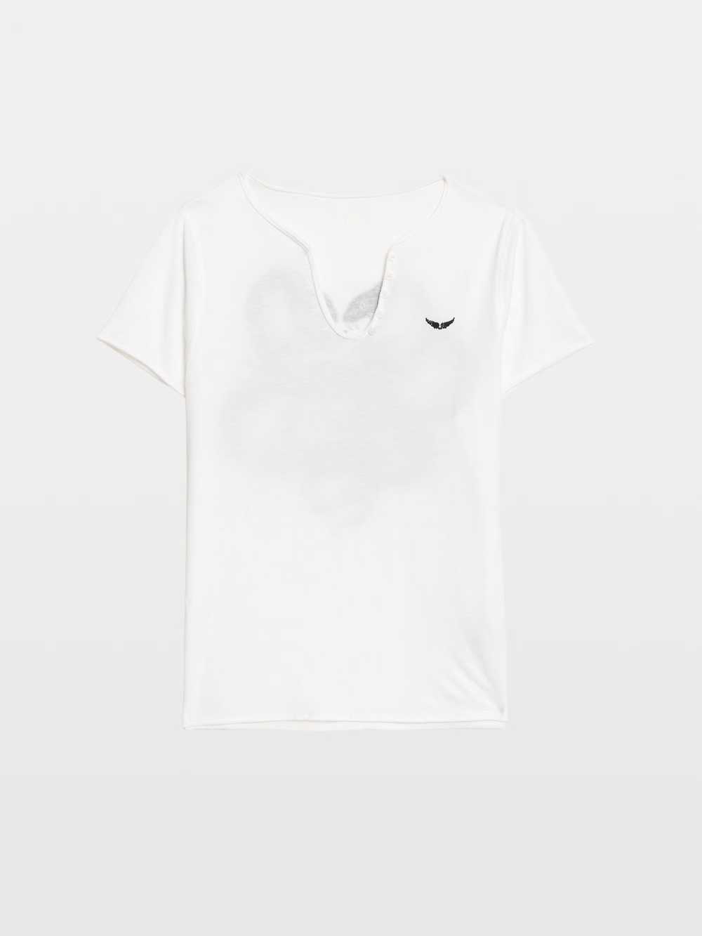 JWTN02685_WHITE_PACKSHOT_6a575a2ba9860.jpg Zadig & Voltaire Henley T-shirt, White.