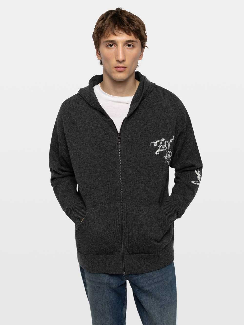 Zadig & Voltaire Camillo Cardigan, Charcoal.