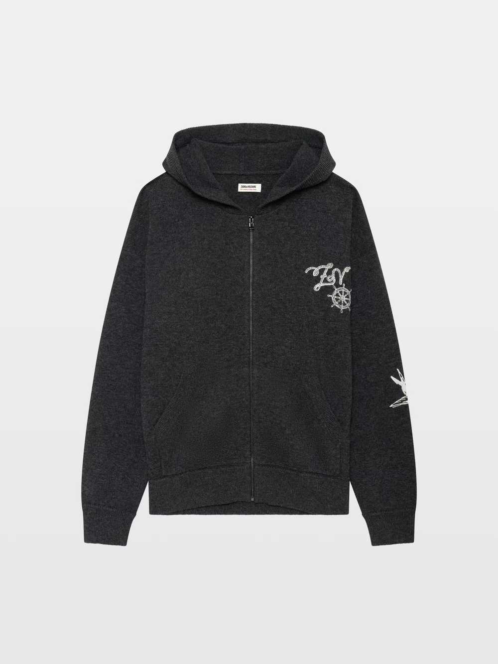 Zadig & Voltaire Camillo Cardigan, Charcoal.