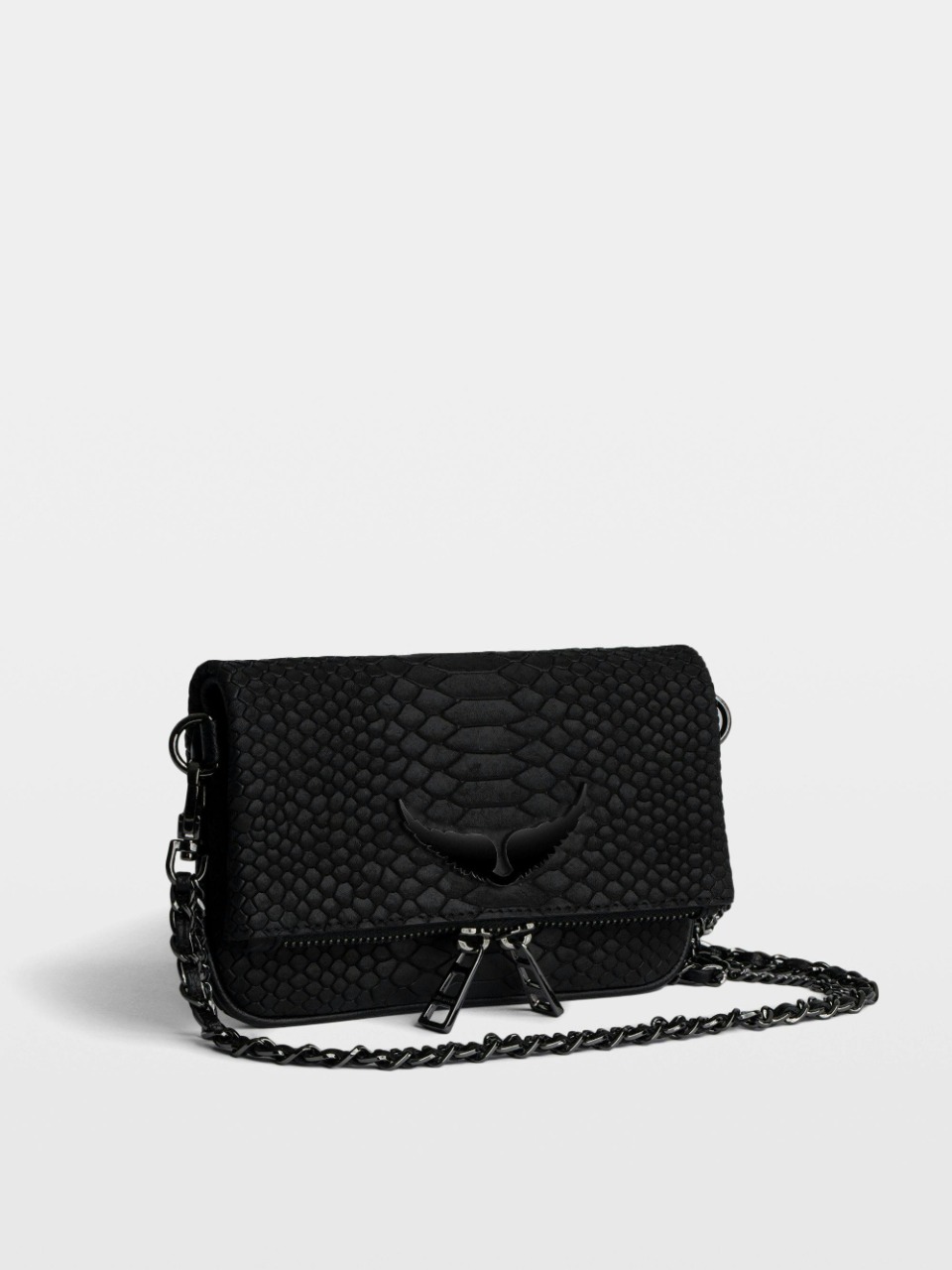 LWBA04082_BLACK_ADDI_2_6970fa6c8672a Zadig & Voltaire Rock Soft Savage Clutch, Black.