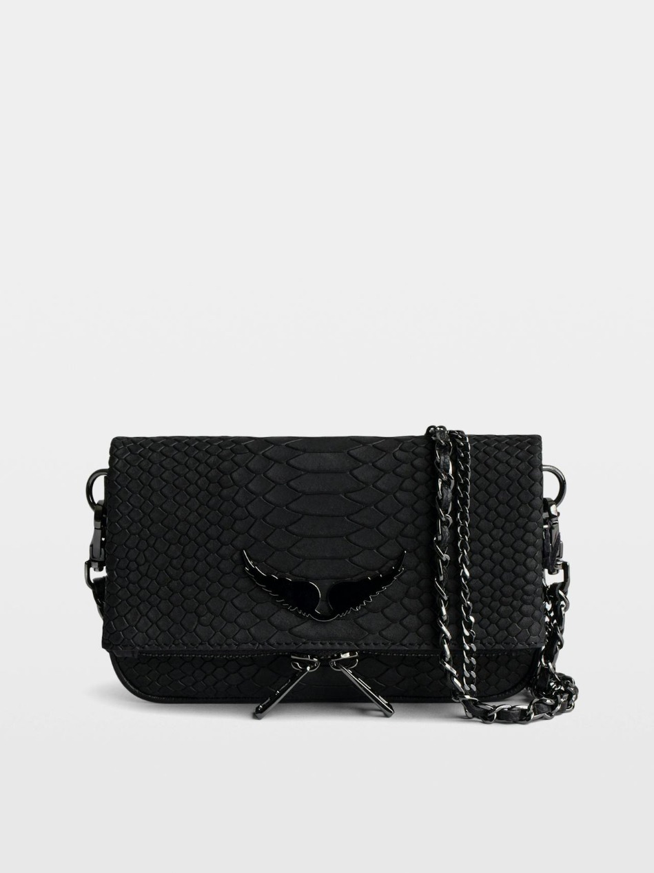 LWBA04082_BLACK_PACKSHOT_6970faac9a98d Zadig & Voltaire Rock Soft Savage Clutch, Black.